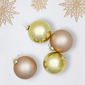Northlight 4ct. Gold 2-Finish Christmas Ball Glass Ornaments - image 3