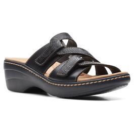 Womens Clarks&#40;R&#41; Collections Merliah Karli Metallic Strappy Sandals