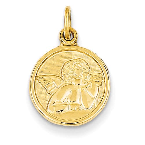 Gold Classics&#40;tm&#41; 14kt. Yellow Gold Polished Angel Charm - image 