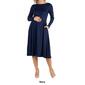 Plus Size 24/7 Comfort Apparel Fit & Flare Maternity Midi Dress - image 8