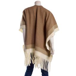 Womens Modena Solid with Border & Fringe Ruana