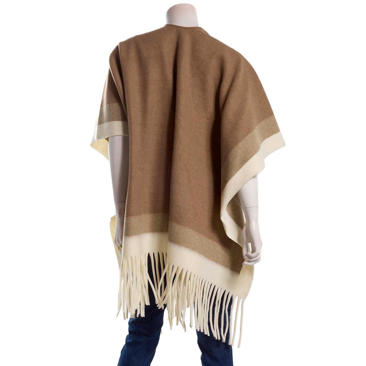Womens Modena Solid with Border & Fringe Ruana