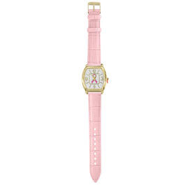Womens Breast Cancer Awareness Pink Ribbon Dial Watch - 3914GPK