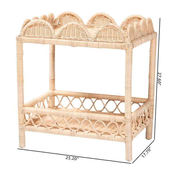 bali & pari Eloisa Natural Rattan End Table
