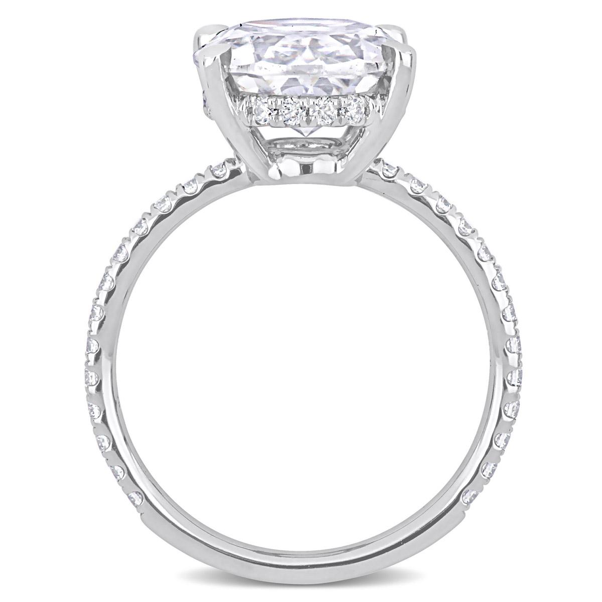Gemstone Classics™ 10kt. White Gold 4 7/8ctw. Moissanite Ring