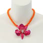Betsey Johnson Hothouse Bloom Orchid Pendant Statement Necklace - image 4
