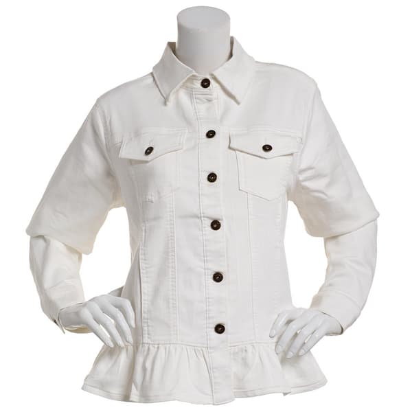 Womens Erika Joey Solid Peplum Hem Jacket - image 