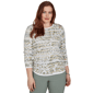 Womens Alfred Dunner Provence Paisley Stripe Sweater - image 1