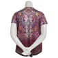 Plus Size OneWorld Short Sleeve Embellished Tee - Burgundy - image 3