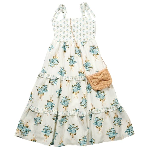 Girls (7-16) Rare Editions Sleeveless Bow Strap Floral Maxi Dress