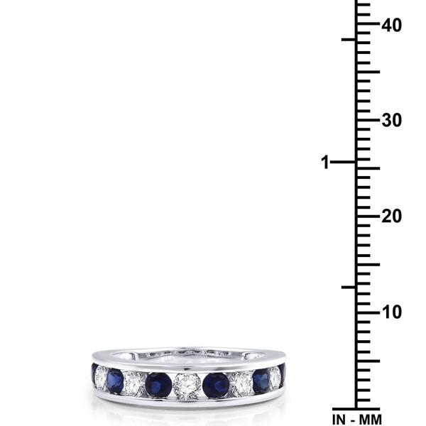 Nova Star® 1/2ctw. Lab Grown Diamond Sapphire Channel Band Ring