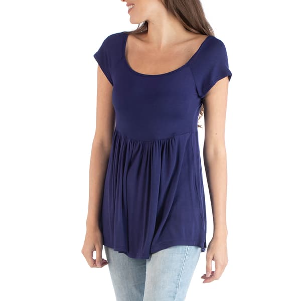 Plus Size 24/7 Comfort Apparel Fitted Waist Tunic Top
