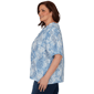 Plus Size Skye’s the Limit Sunny Blue Skies Tie Dye Leaf Blouse - image 4