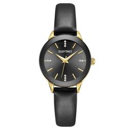 Womens Ellen Tracy Gold-Tone Metal Bezel Strap Watch - ET5462GD