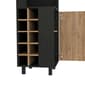 FM FURNITURE Leah Black Corner Bar Cabinet - image 4