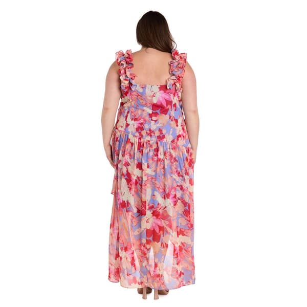 Plus Size R&M Richards High Low Floral Dress