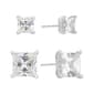 Sunstone 2pc. Sterling Silver Square Stud Earring Set - image 1