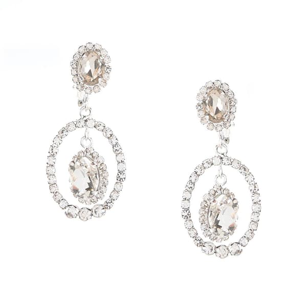 Rosa Rhinestones Halo Framed Earrings - image 