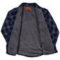 Mens Mountain Ridge Sherpa Lined Flannel Shirt Jacket - Navy/Grey - image 2