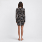 Womens Cover Me Long Sleeve Leaf Hooded Tunic Swim Cover Up - image 2