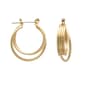 Freedom Gold Multi Twist Wire Click Hoop Earrings - image 1