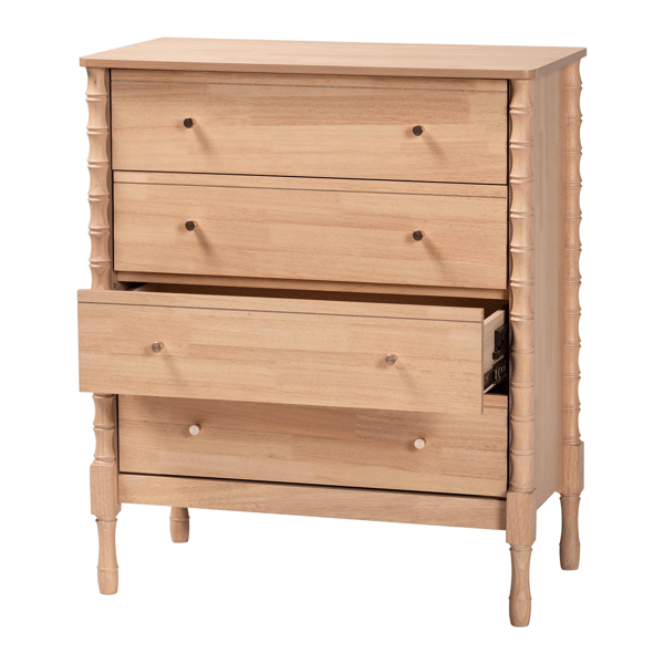 Baxton Studio Laurent Chest 4-Drawer Bedroom Organizer