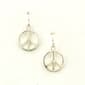 Freedom Nickel Free Silver Peace Dangle Earrings - image 1
