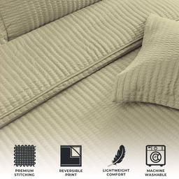 FreshFolds 3pc. Premium Solid Microfiber Quilt Set