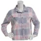 Juniors No Comment Plaid Long Sleeve Flannel Shirt - image 1