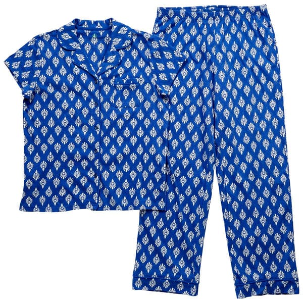 Womens White Orchid Foulard Geometric Pajama Set - image 
