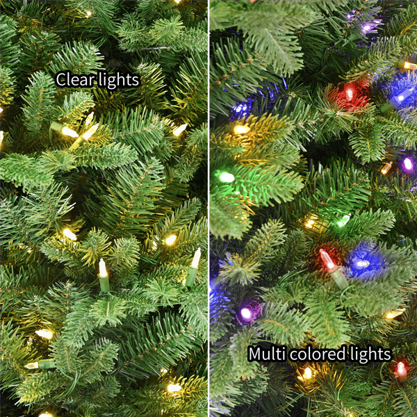 Puleo International 6.5ft. Pre-Lit Slim Noble Fir Christmas Tree