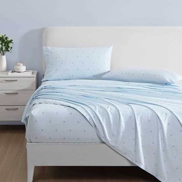 Laura Ashley Turtle Gingham 100% Cotton Sheet Set - image 