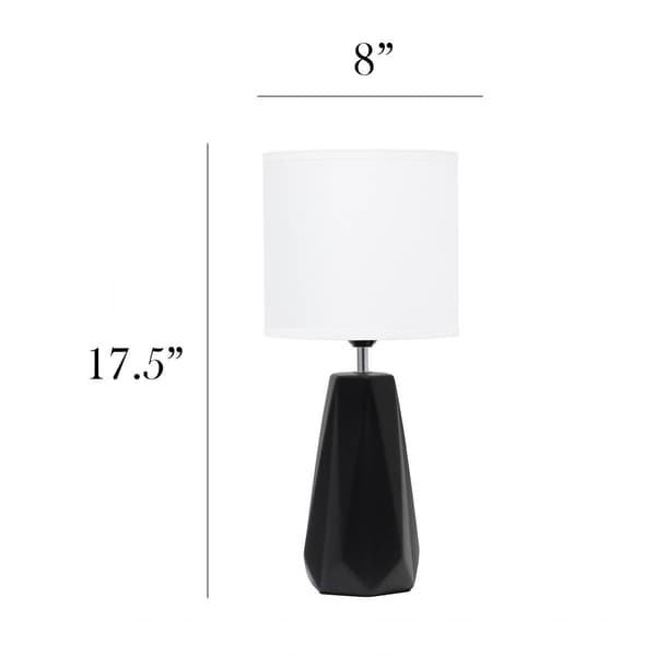 Simple Designs Ceramic Prism Base Table Lamp
