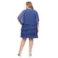 Plus Size SLNY Short Sleeve Tiered Rhinestone Detail Jacket Dress - image 2