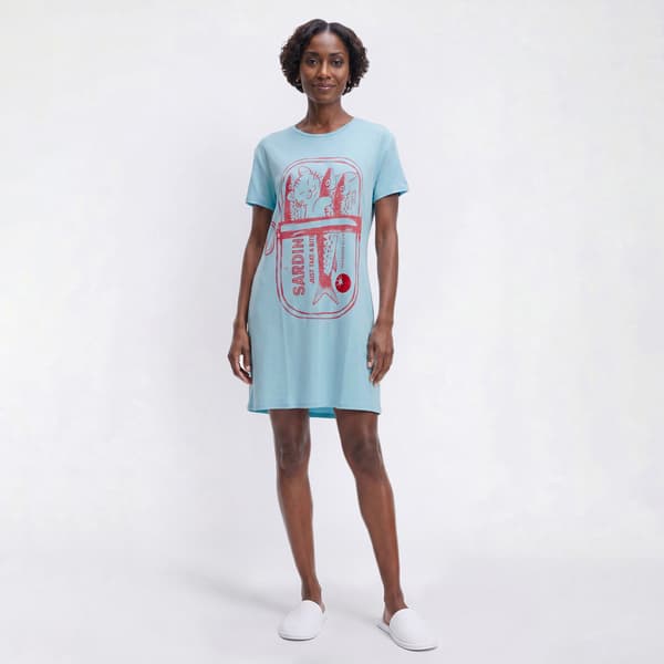 Juniors Sleep & Co Short Sleeve Just Take A Bite Nightshirt - image 