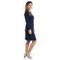 Petite MSK Long Sleeve Rhinestone Trim Solid Sheath Dress - image 4