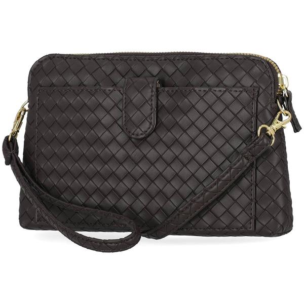Mundi Sabrina Espresso Smooth Textured Crossbody