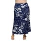 Plus Size 24/7Comfort Apparel Navy Floral A Line Maxi Skirt - image 1