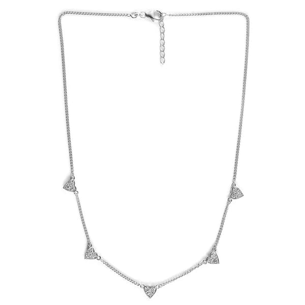 Nova Star(R) Lab Grown Diamond Heart Cluster Station Necklace - image 