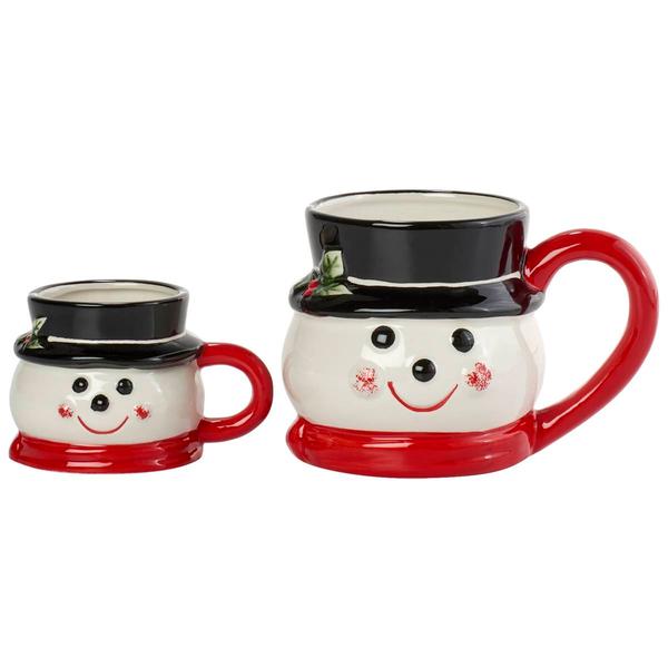 Home Essentials Mommy & Me Snowman Mugs - Set of 2 - image 
