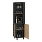 FM FURNITURE Leah Black Corner Bar Cabinet - image 3