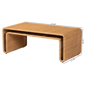 bali & pari Nevada Bohemian Light Honey Rattan Coffee Table - image 8