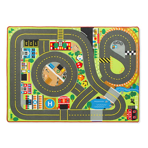 Melissa &amp; Doug(R) Jumbo Roadway Activity Rug - image 