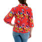 Womens Zac & Rachel 3/4 Sleeve Pleated Hawaiian Floral Blouse - image 3