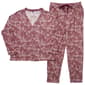 Plus Size IZOD Long Sleeve Rib Boho Folk Button Down Pajama Set - image 1