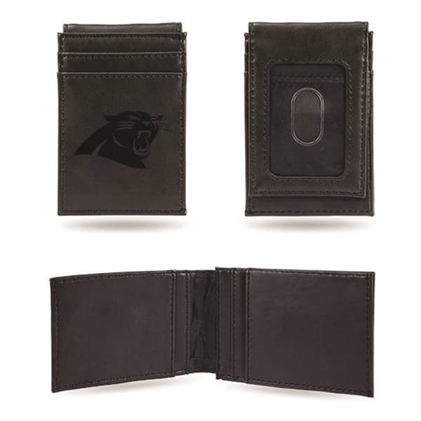 Mens NFL Carolina Panthers Faux Leather Front Pocket Wallet - image 