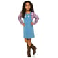 Girls(4-6x) Disney Stitch Long Sleeve Tee w/ Denim Jumper - image 1