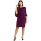 Womens Connected Apparel Bell Sleeve Side Ruched Wrap Dress - image 1