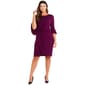 Womens Connected Apparel Bell Sleeve Side Ruched Wrap Dress - image 1