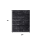 HomeRoots Black & Grey Power Loom Accent Rug - image 2